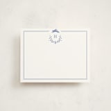 "Classic Baby Monogram" - Personalized Stationery Cards in Cobalt by Susan Brown - Front