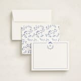 "Classic Baby Monogram" - Personalized Stationery Cards in Cobalt by Susan Brown - Assembled