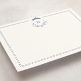 "Classic Baby Monogram" - Personalized Stationery Cards in Cobalt by Susan Brown - Detail