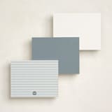 "Spring striped" - Personalized Stationery Cards in Water by Lea Delaveris - Back of Card Options