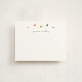 "Rainbow hearts" - Personalized Stationery Cards in Rainbow by Stacey Meacham - Front