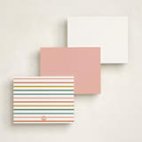 "Rainbow hearts" - Personalized Stationery Cards in Rainbow by Stacey Meacham - Back of Card Options