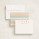 "Rainbow hearts" - Personalized Stationery Cards in Rainbow by Stacey Meacham - Assembled