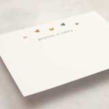 "Rainbow hearts" - Personalized Stationery Cards in Rainbow by Stacey Meacham - Detail