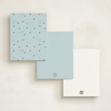 "Winnie the Pooh in the Wood" - Personalized Stationery Cards in Sky Blue by Becky Nimoy - Back of Card Options