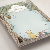 "Winnie the Pooh in the Wood" - Personalized Stationery Cards in Sky Blue by Becky Nimoy - Detail