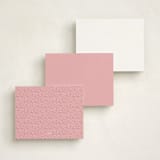 "Animal Cracker Parade" - Personalized Stationery Cards in Pink Sugar by Jennifer Postorino - Back of Card Options