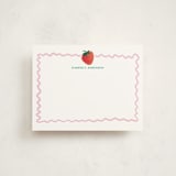 "Sweet Berry" - Personalized Stationery Cards in Bubblegum by Erika Firm - Front