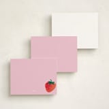 "Sweet Berry" - Personalized Stationery Cards in Bubblegum by Erika Firm - Back of Card Options