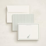 "Safari Giraffe" - Personalized Stationery Cards in Palm by Jenna Holcomb - Assembled