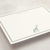 "Safari Giraffe" - Personalized Stationery Cards in Palm by Jenna Holcomb - Detail