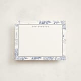 "Coastal Toile" - Personalized Stationery Cards in Periwinkle by Jenna Holcomb - Front