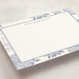 "Coastal Toile" - Personalized Stationery Cards in Periwinkle by Jenna Holcomb - Detail