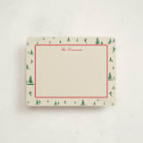 "Ski Time" - Personalized Stationery Cards in Sage by Jen Ramsey - Front