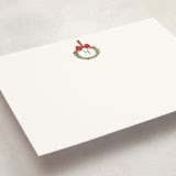 "Winter Monogram" - Personalized Stationery Cards in Wreath by Petra Kern - Detail