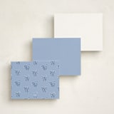 "Plaid bows" - Personalized Stationery Cards in Frosted by Sarah Knight - Back of Card Options
