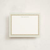 "Woven Pine" - Personalized Stationery Cards in Pine by Bayberry Kate - Front