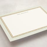 "Woven Pine" - Personalized Stationery Cards in Pine by Bayberry Kate - Detail
