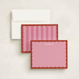 "Color Wave" - Personalized Stationery Cards in Raspberry by Helena Vitto - Assembled