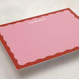 "Color Wave" - Personalized Stationery Cards in Raspberry by Helena Vitto - Detail
