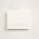 "floral" - Personalized Stationery Cards in Peach by Lori Wemple - Front