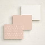 "floral" - Personalized Stationery Cards in Peach by Lori Wemple - Back of Card Options