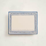 "Vintage Border" - Personalized Stationery Cards in Powder by Teju Reval - Front