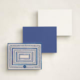 "Vintage Border" - Personalized Stationery Cards in Powder by Teju Reval - Back of Card Options