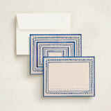 "Vintage Border" - Personalized Stationery Cards in Powder by Teju Reval - Assembled