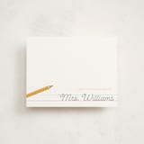 "Classroom Notes" - Personalized Stationery Cards in Sunflower by Poised Avenue - Front