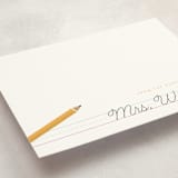 "Classroom Notes" - Personalized Stationery Cards in Sunflower by Poised Avenue - Detail