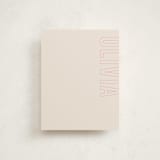 "Big Name" - Personalized Stationery Cards in Cream by Ilene Guy - Front