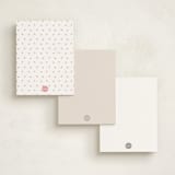 "Big Name" - Personalized Stationery Cards in Cream by Ilene Guy - Back of Card Options