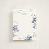 "Lake Side Toile" - Personalized Stationery Cards in Lake by Lucrecia Caporale - Front