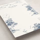 "Lake Side Toile" - Personalized Stationery Cards in Lake by Lucrecia Caporale - Detail