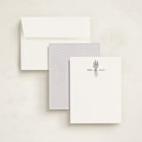 "Lavender Bouquet" - Personalized Stationery Cards in Lavender by Katie - Assembled