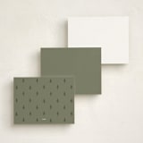 "Three Pines" - Personalized Stationery Cards in Ponderosa by Townsend Majors - Back of Card Options