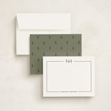 "Three Pines" - Personalized Stationery Cards in Ponderosa by Townsend Majors - Assembled