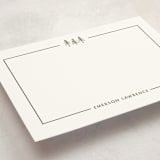 "Three Pines" - Personalized Stationery Cards in Ponderosa by Townsend Majors - Detail