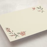 "Elegant Floral Stationery" - Personalized Stationery Cards in Coral by RachelYaej - Detail