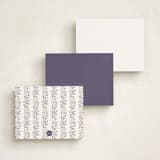"Daisy Q" - Personalized Stationery Cards in Lavender by Petra Kern - Back of Card Options