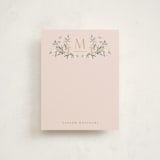 "Garden Greens" - Personalized Stationery Cards in Rose by Kristen Smith - Front