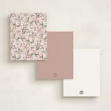 "Garden Greens" - Personalized Stationery Cards in Rose by Kristen Smith - Back of Card Options