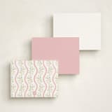 "Pretty Crest" - Personalized Stationery Cards in Spring by Zani van Zyl - Back of Card Options