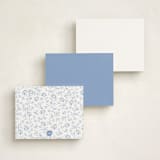 "Garden Roses" - Personalized Stationery Cards in Sky by Robert and Stella - Back of Card Options