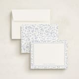 "Garden Roses" - Personalized Stationery Cards in Sky by Robert and Stella - Assembled