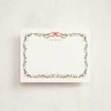 "holiday botanical border" - Personalized Stationery Cards in Stocking by Creo Study - Front