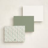 "holiday botanical border" - Personalized Stationery Cards in Stocking by Creo Study - Back of Card Options