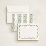 "holiday botanical border" - Personalized Stationery Cards in Stocking by Creo Study - Assembled
