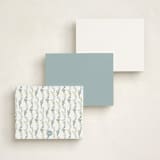 "Fiorellini" - Personalized Stationery Cards in Periwinkle by Petra Kern - Back of Card Options